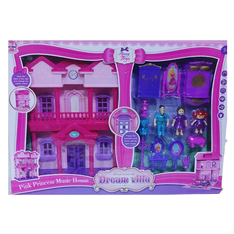 JUGUETE CASA DE MUÑECAS CON FIGURAS Y ACCESORIOS INFANTIL - 1