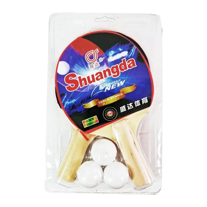 JUGUETE PACK 2 PALETAS DE PING PONG CON 3 PELOTAS INFANTIL - 2