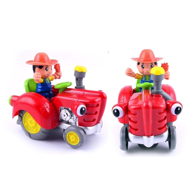 JUGUETE AUTO TRACTOR DE GRANJERO MUSICAL INFANTIL - 1