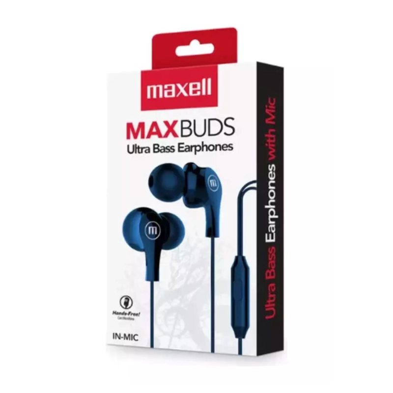 AUDIFONOS MANOS LIBRES JACK 3.5MM INEAR AZUL MAX BUDS MAXELL - 2
