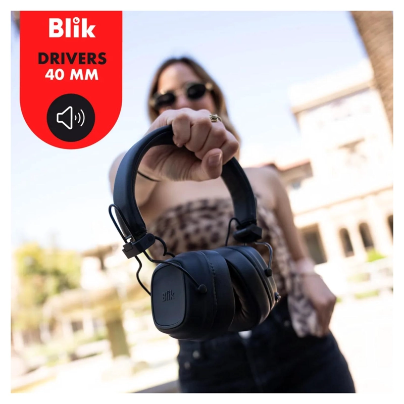 AUDIFONOS BLUETOOTH OVEREAR ACOLCHADOS NEGRO FEEL250 BLIK - 3