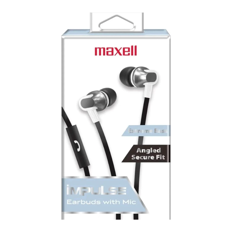 AUDIFONOS MANOS LIBRES INEAR JACK3.5MM IMPULSE IEB-BLK MAXELL - 1