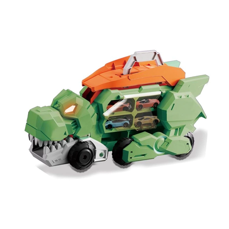 JUGUETE CAMION DINOSAURIO 2 EN 1 LANZADOR 15PZAS SONIDOS INFANTIL - 1