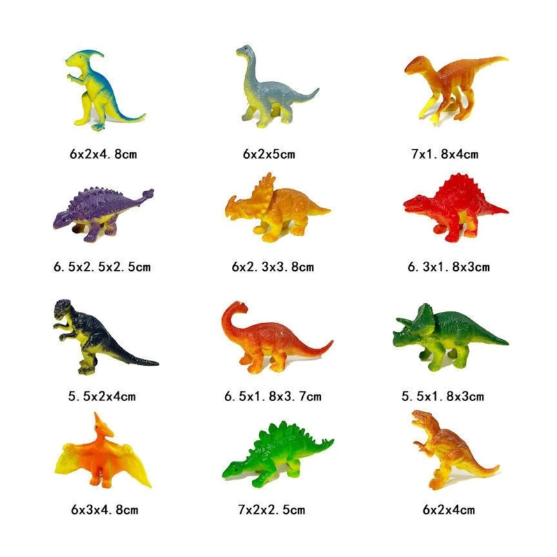 JUGUETE SET DINOSAURIOS 28PZAS CON MAT 80X70CM CAJA INFANTIL - 3