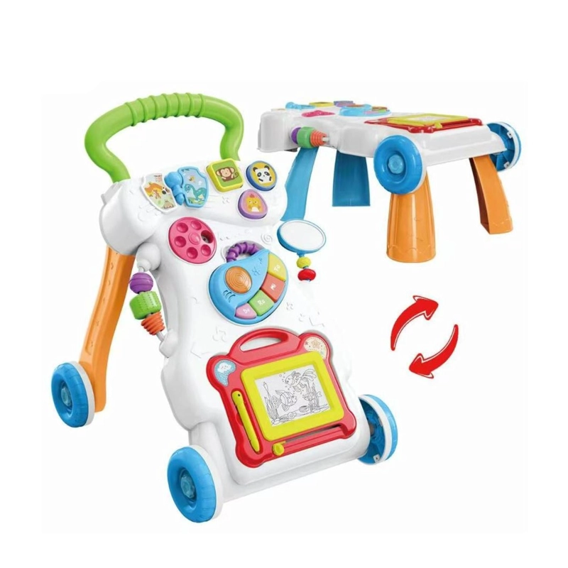 JUGUETE ANDADOR DIDACTICO 2 EN 1 MESA DE JUEGOS SONIDOS INFANTIL - 1