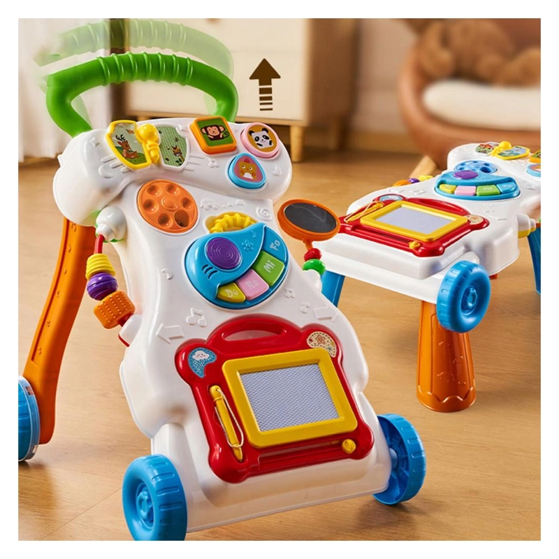 JUGUETE ANDADOR DIDACTICO 2 EN 1 MESA DE JUEGOS SONIDOS INFANTIL - 5