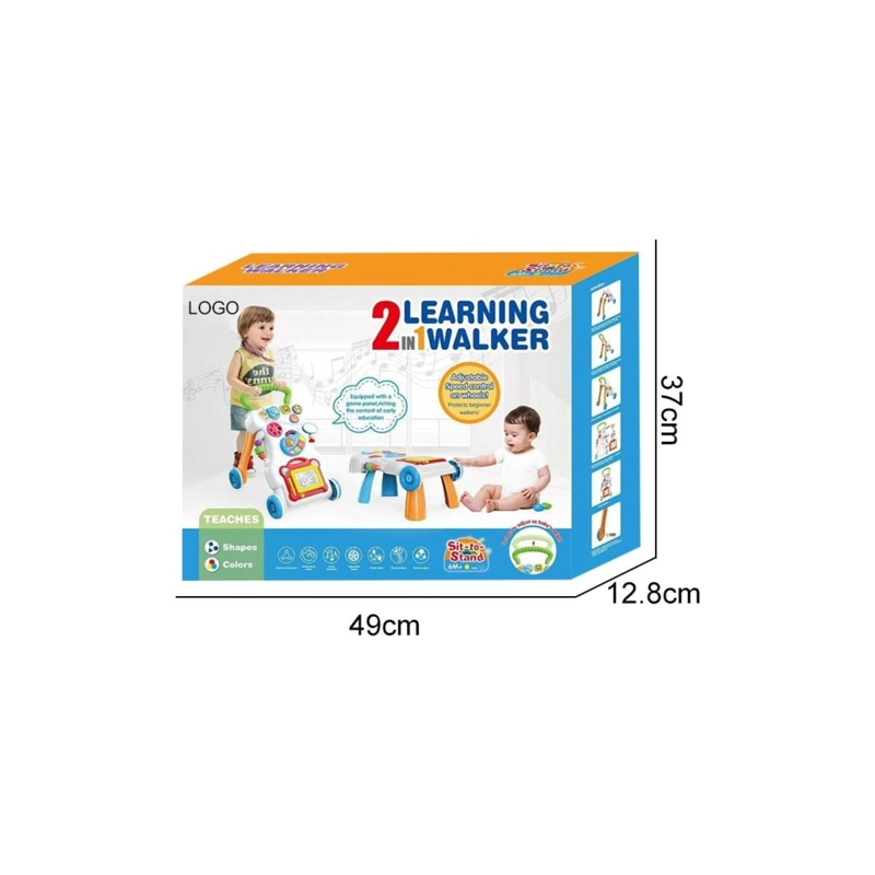 JUGUETE ANDADOR DIDACTICO 2 EN 1 MESA DE JUEGOS SONIDOS INFANTIL - 6