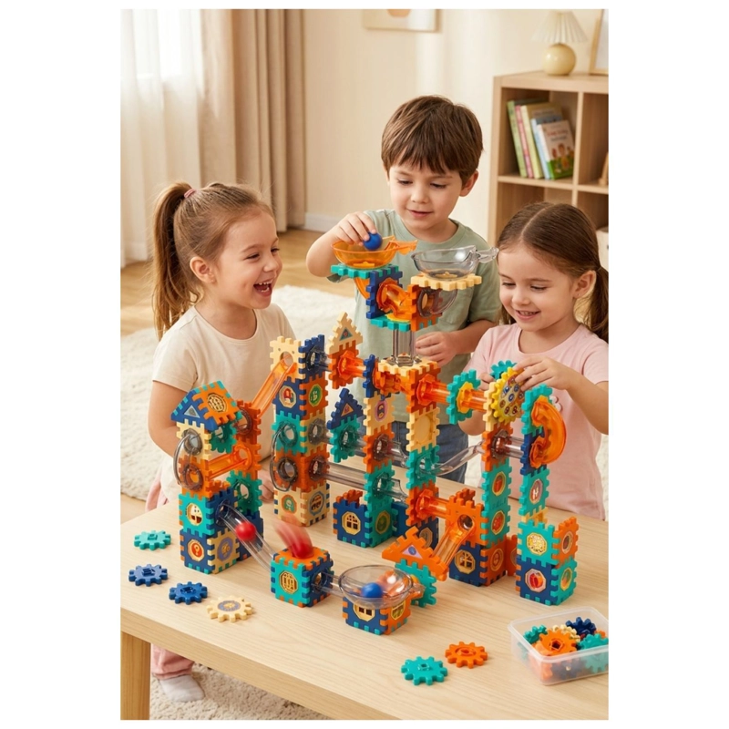 JUGUETE BLOQUES MAGNETIOS PISTAS DE BOLITAS 246PZAS INFANTIL - 5