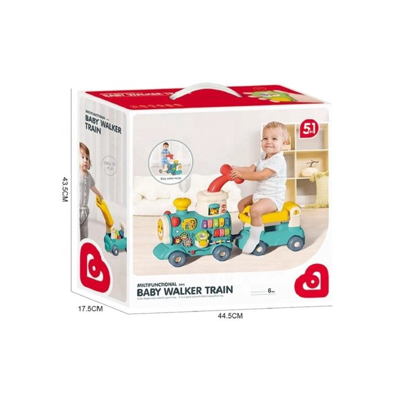 JUGUETE TREN CAMINADOR 5 EN 1 DIDACTICO CON SONIDOS AZUL INFANTIL - 5