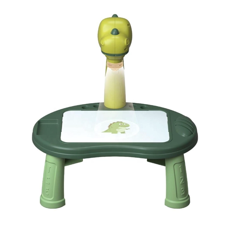 JUGUETE MESA PROYECTORA DE DIBUJOS DINOSAURIOS 34PZAS VERDE INFANTIL - 2