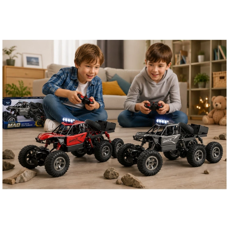 JUGUETE AUTO A CONTROL REMOTO 6X6 1:12 LUCES LED INFANTIL - 4