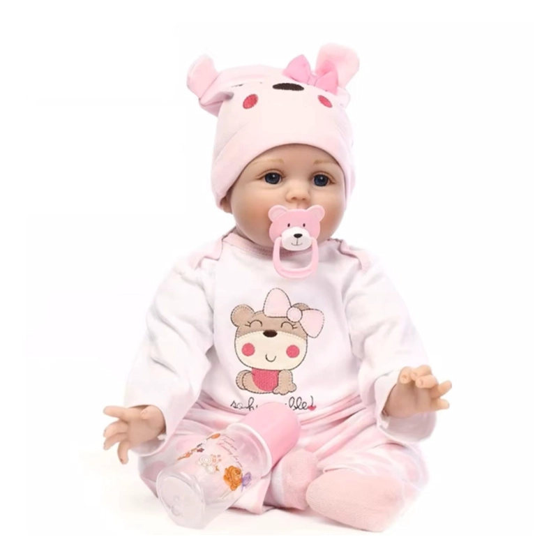 JUGUETE MUÑECA BEBE REBORN REALISTA 55CM CON ACCESORIOS INFANTIL - 1