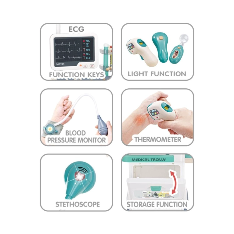 JUGUETE SET DE DOCTOR ELECTROCARDIOGRAMA 26PZAS INFANTIL - 3