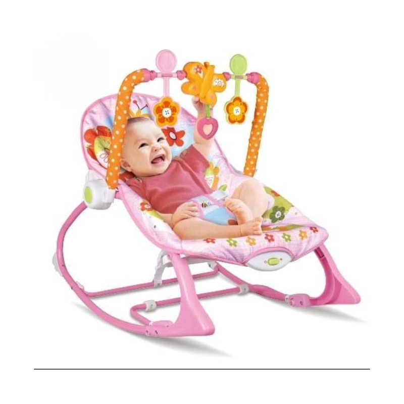 SILLA MECEDORA DIDACTICA CON SONIDOS Y VIBRACION ROSADO INFANTIL - 1