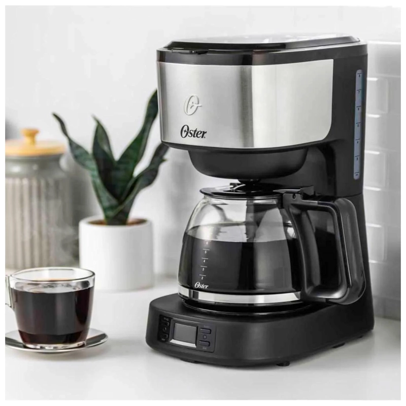 CAFETERA ELECTRICA 8 TAZAS 800W PROGRAMABLE BVSTDC10SS OSTER - 1
