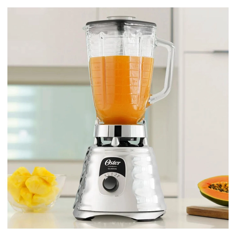 LICUADORA CLASICA CROMADA VASO VIDRIO 1250ML BLST4655 OSTER - 2