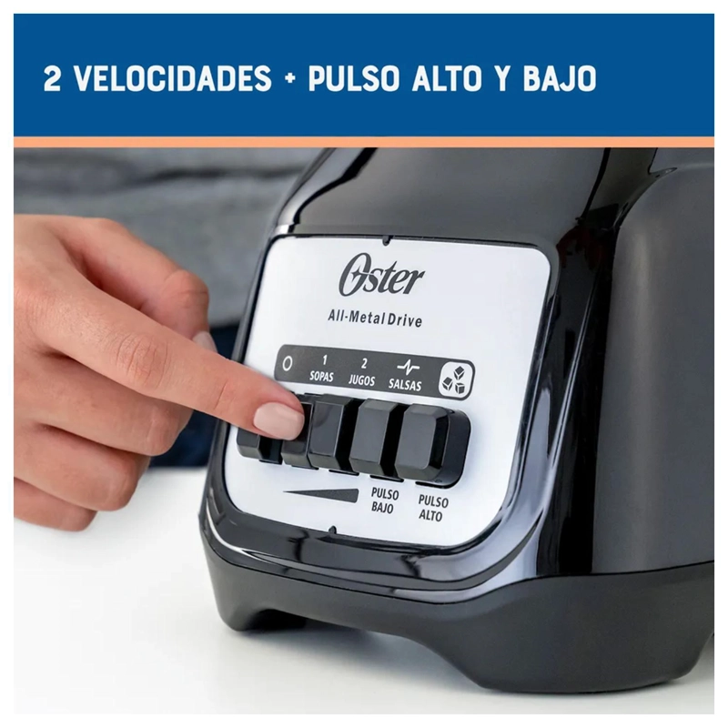 LICUADORA VASO VIDRIO 1500ML 550W BLSTKAG–BPB/KPB OSTER - 2