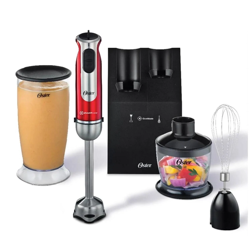 BATIDORA DE INMERSION 3 EN 1 800ML 800W ROJO B2801 OSTER - 1