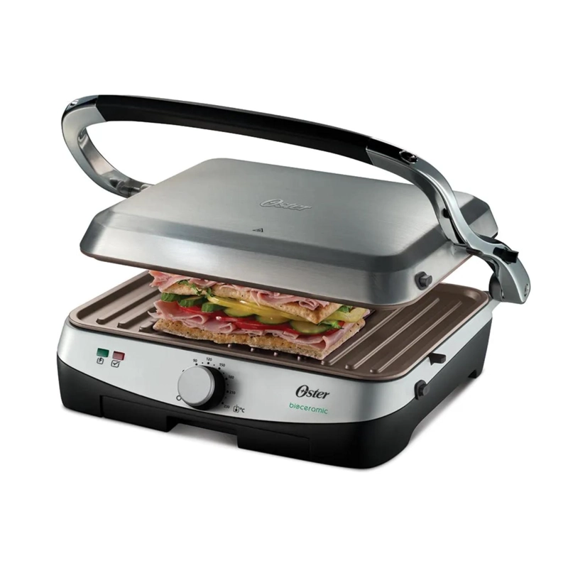 PLANCHA PANINI TOSTADOR 1400W ACERO INOXIDABLE OSTER - 1
