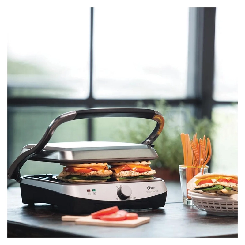 PLANCHA PANINI TOSTADOR 1400W ACERO INOXIDABLE OSTER - 4