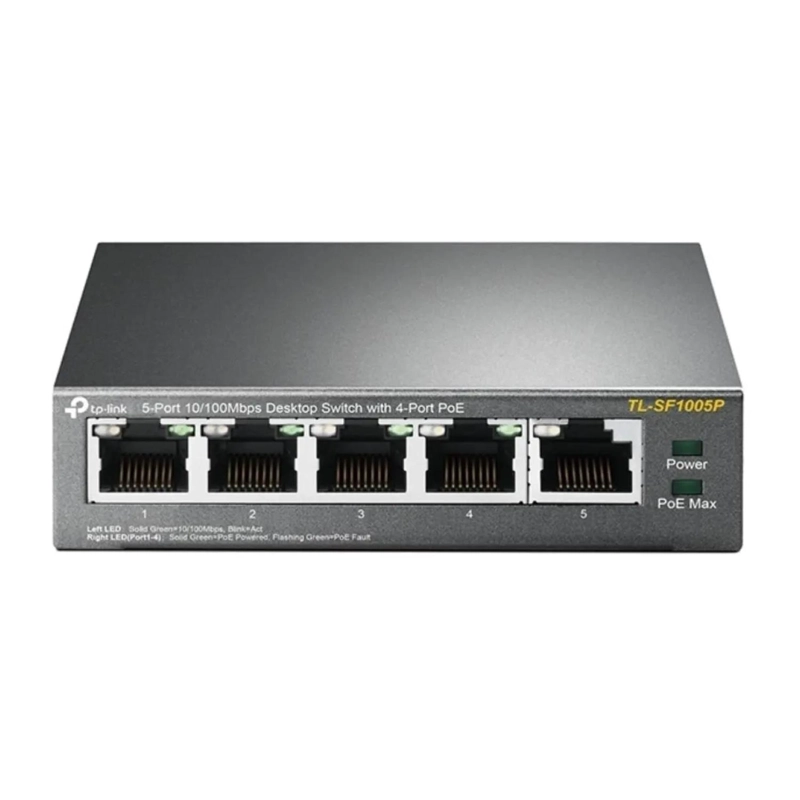 SWITCH DE SOBREMESA DE 5 PUERTOS GIGABIT CON 4 PUERTOS POE - 1