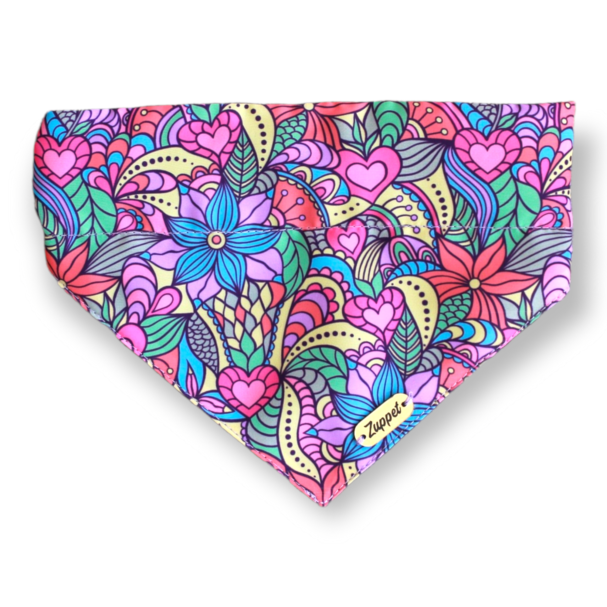 BANDANA PARA MASCOTAS DISEÑO LOVE AND FLOWERS MANDALA - 1