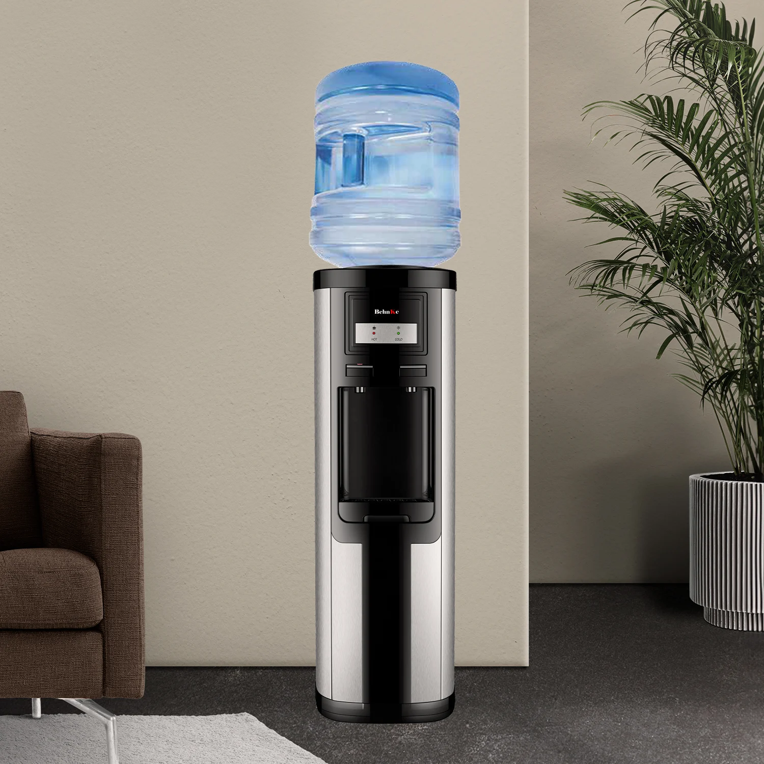 DISPENSADOR DE AGUA FRÍA Y CALIENTE – PEDESTAL CON CUERPO EN ACERO INOXIDABLE - 1