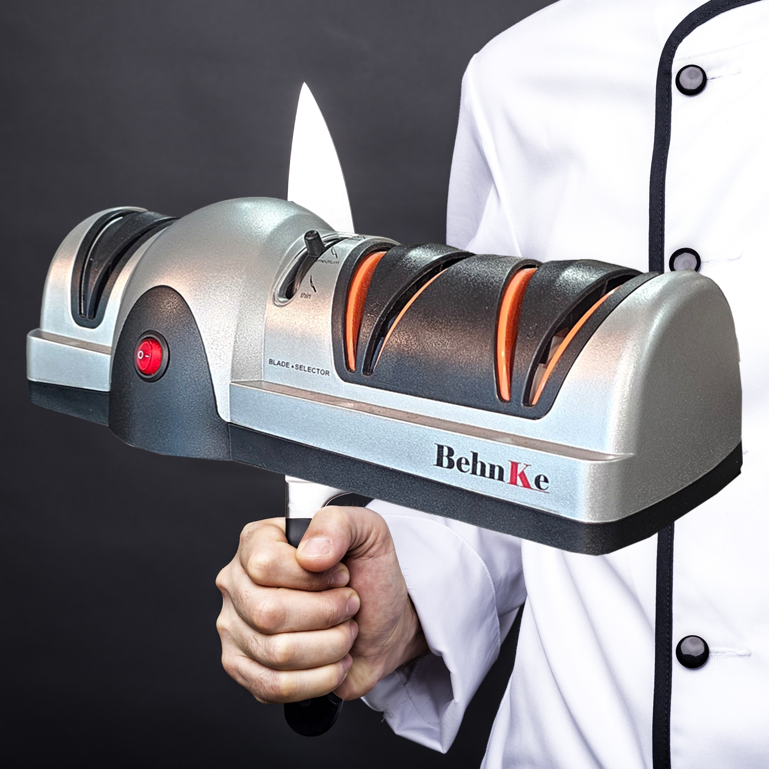 AFILADOR DE CUCHILLO ELÉCTRICO DE 3 ZONAS BEHNKE - 4