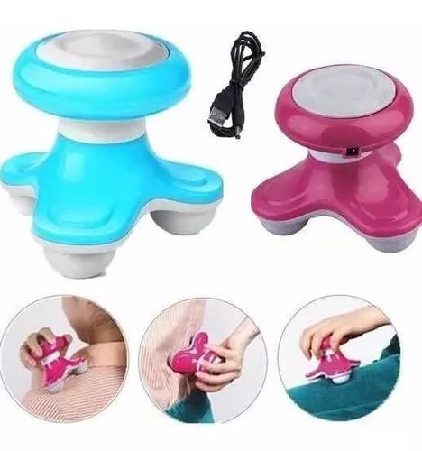 MINI MASAJEADOR CORPORAL ELÉCTRICO PORTÁTIL MULTICOLOR - 3