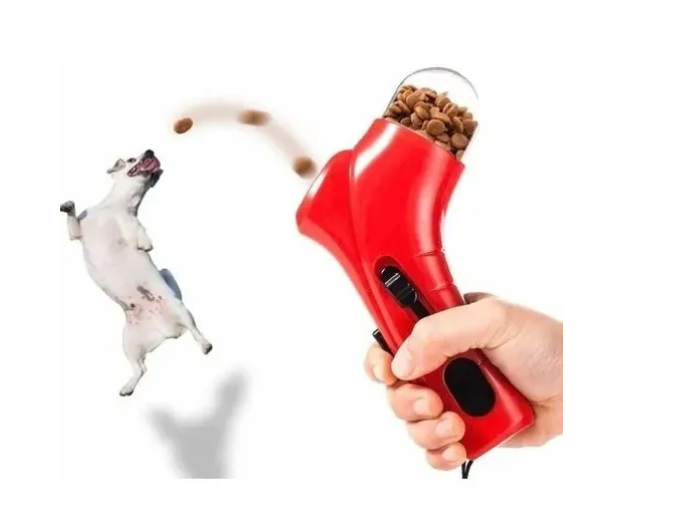 JUGUETE PERROS LANZADOR ALIMENTOS SNACK GOLOSINAS MASCOTAS - 1