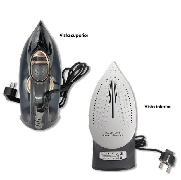 PLANCHA VAPOR ELÉCTRICA BASE CERÁMICA - 3