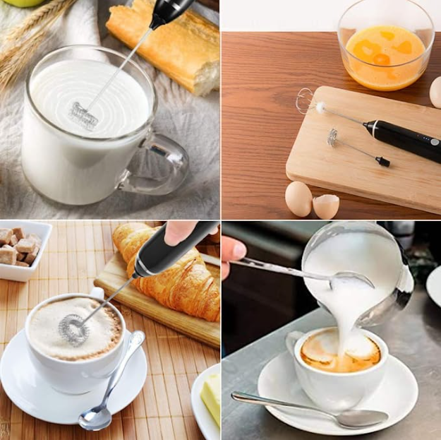 MINI BATIDOR REVOLVEDOR ELÉCTRICO DE LECHE CAFÉ HUEVOS RECARGABLE - 2