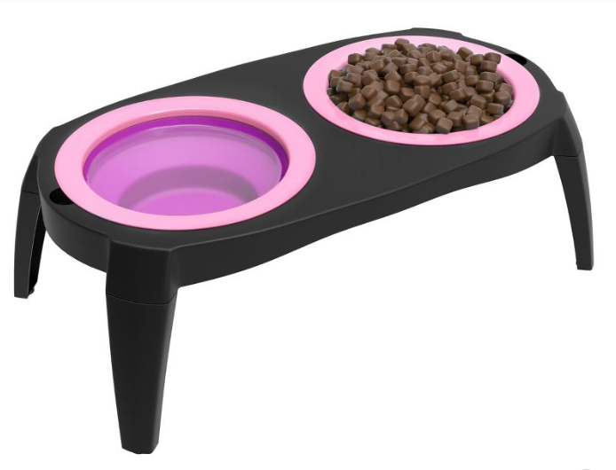 COMEDERO PERROS DOBLE TAZONES PLEGABLES ANTIDESLIZANTE - 2