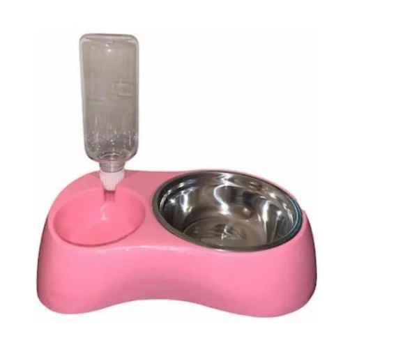 DISPENSADOR PERROS GATOS AGUA COMIDA ANTIDESLIZANTE - 2