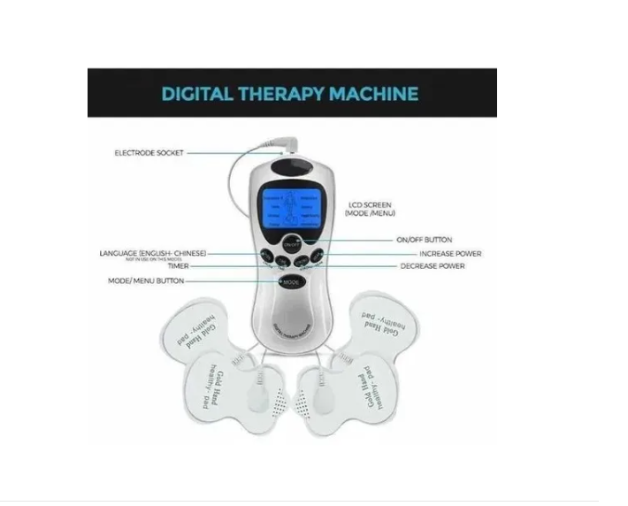 MASAJEADOR CORPORAL CON 4 PARCHES MÁQUINA DE TERAPIA DIGITAL - 4