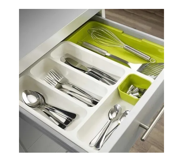 ORGANIZADOR DE CUBIERTOS CUCHARAS SERVICIOS MULTIFUNCIÓN EXTENSIBLE - 1