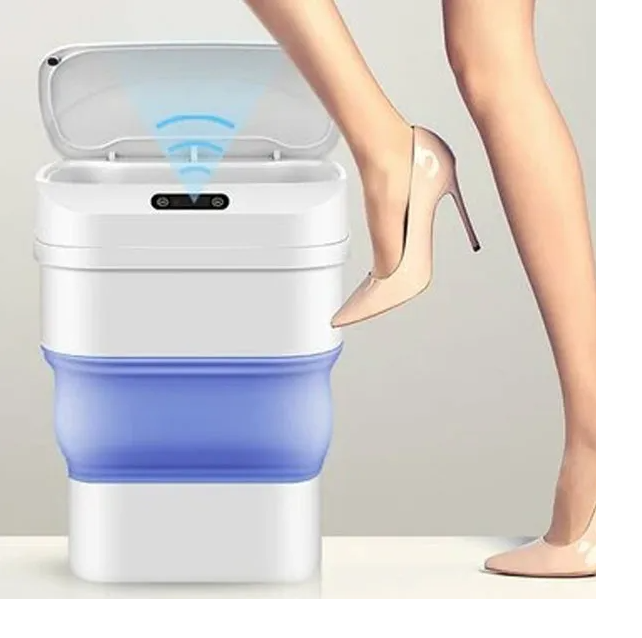 BASURERO CUBO PLEGABLE SENSOR INTELIGENTE PAPELERA - 1