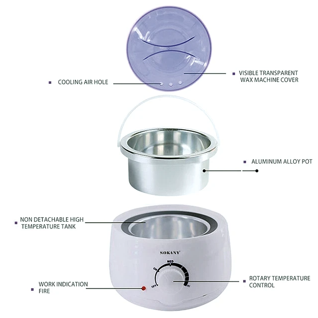 MÁQUINA CALENTADORA SOKANY DE CERA CALIENTA TODO TIPO DE CERA DEPILATORIA - 4