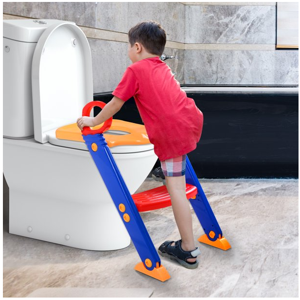 ASIENTO DE INODORO SILLA PARA NIÑOS PEQUEÑOS CON ESCALERA - 1