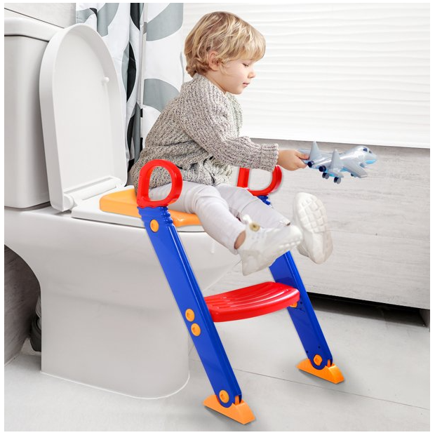 ASIENTO DE INODORO SILLA PARA NIÑOS PEQUEÑOS CON ESCALERA - 2