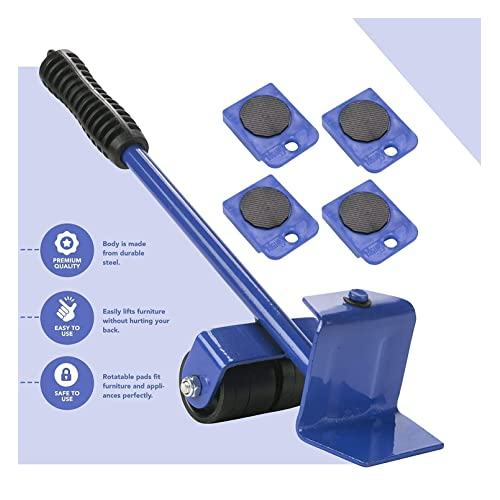 ELEVADOR MUEBLES ERGONÓMICO 4 RODILLOS APARATOS PESADOS 150KG ACERO - 9