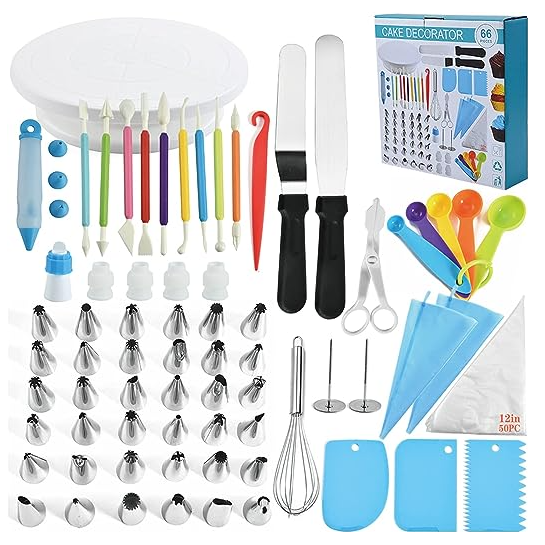 SET DE 66 HERRAMIENTAS PARA REPOSTERÍA PASTELERÍA DECORACIÓN DE TORTAS - 1