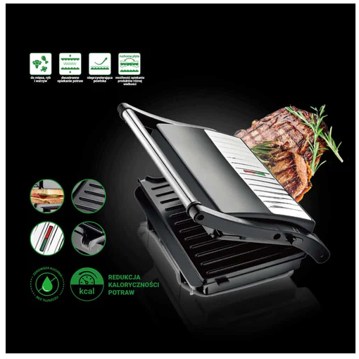 PARRILLA ELÉCTRICA ANTIADHERENTE PORTÁTIL TOSTADORA DE PAN - 4