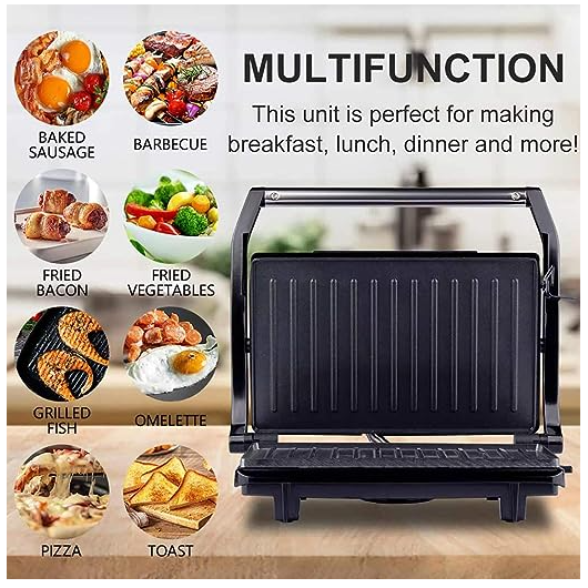 PARRILLA ELÉCTRICA ANTIADHERENTE PORTÁTIL TOSTADORA DE PAN - 9