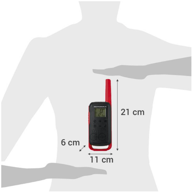 WALKIE TALKIE MOTOROLA NEGRO INTERCOMUNICADOR TRANSCEPTOR T210CL TALKABOUT - 4