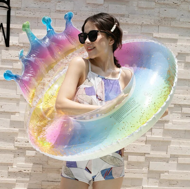 FLOTADOR PISCINA 90 CM INFLABLES CORONA - 2