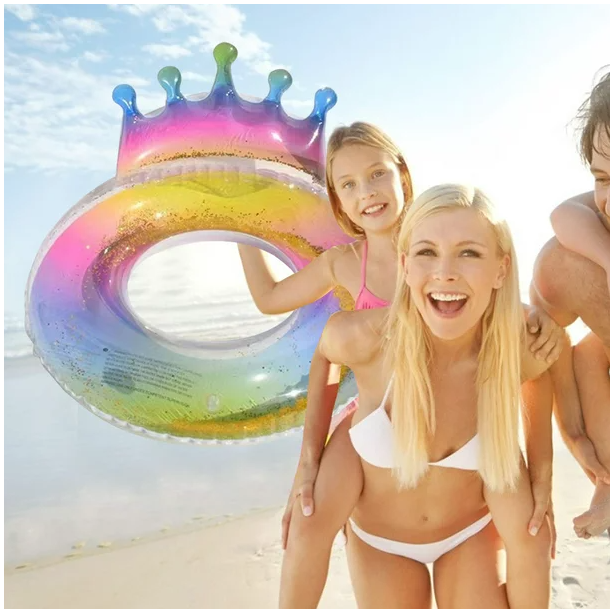 FLOTADOR PISCINA 90 CM INFLABLES CORONA - 6