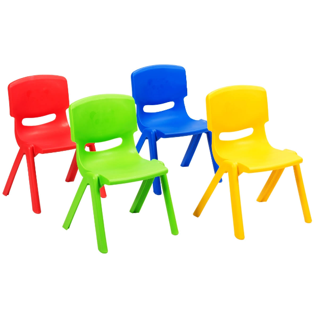SET DE 4 SILLAS PARA NIÑOS DIFERENTES COLORES - 1