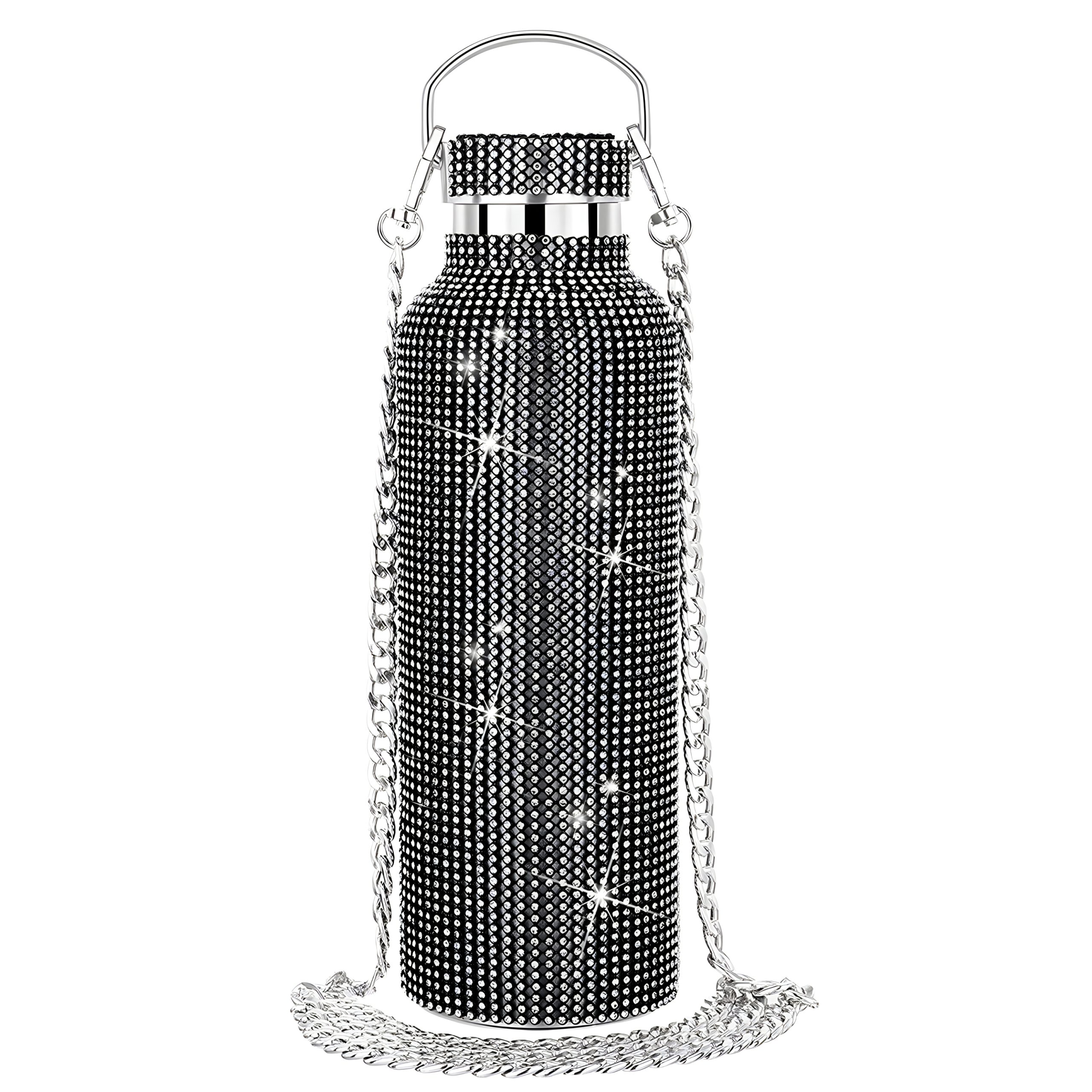 TERMO BOTELLA DE AGUA BRILLOS DIAMOND BLACK 750 ML - 1