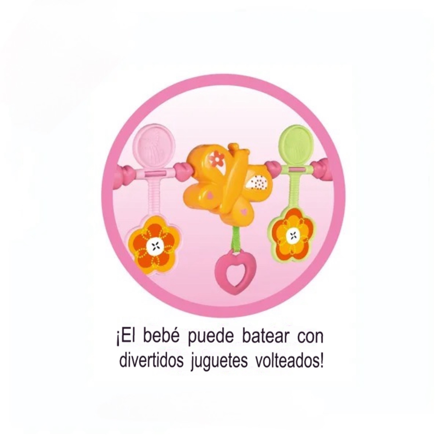 SILLA NIDO BEBÉ MECEDORA MUSICAL CON VIBRACIÓN ROSADO - 5